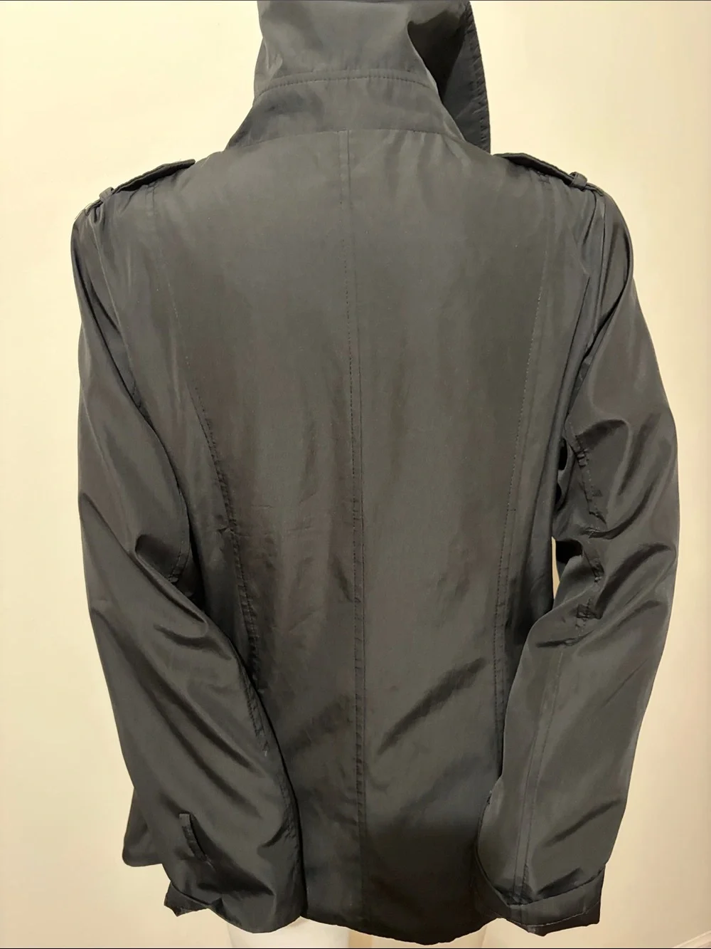 Burberry Black Double-Breasted Trench Coat Jacket Made in England - Picture 7 of 16
